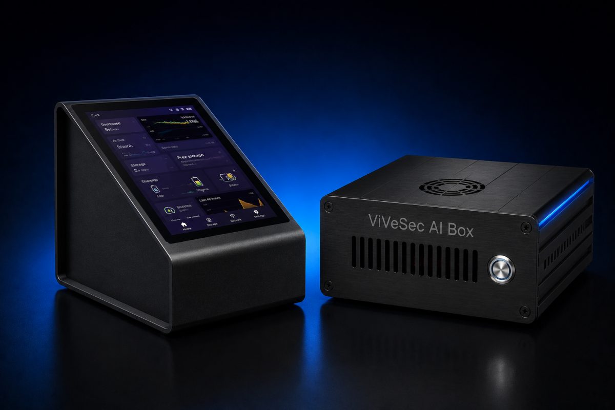 ViVeSec Box and ViVeSec AI Box side by side – one closed ecosystem